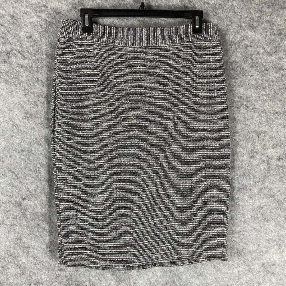 Simply‎ Styled Skirt Size 8 Women's Striped NWT Gray Polyester Blend